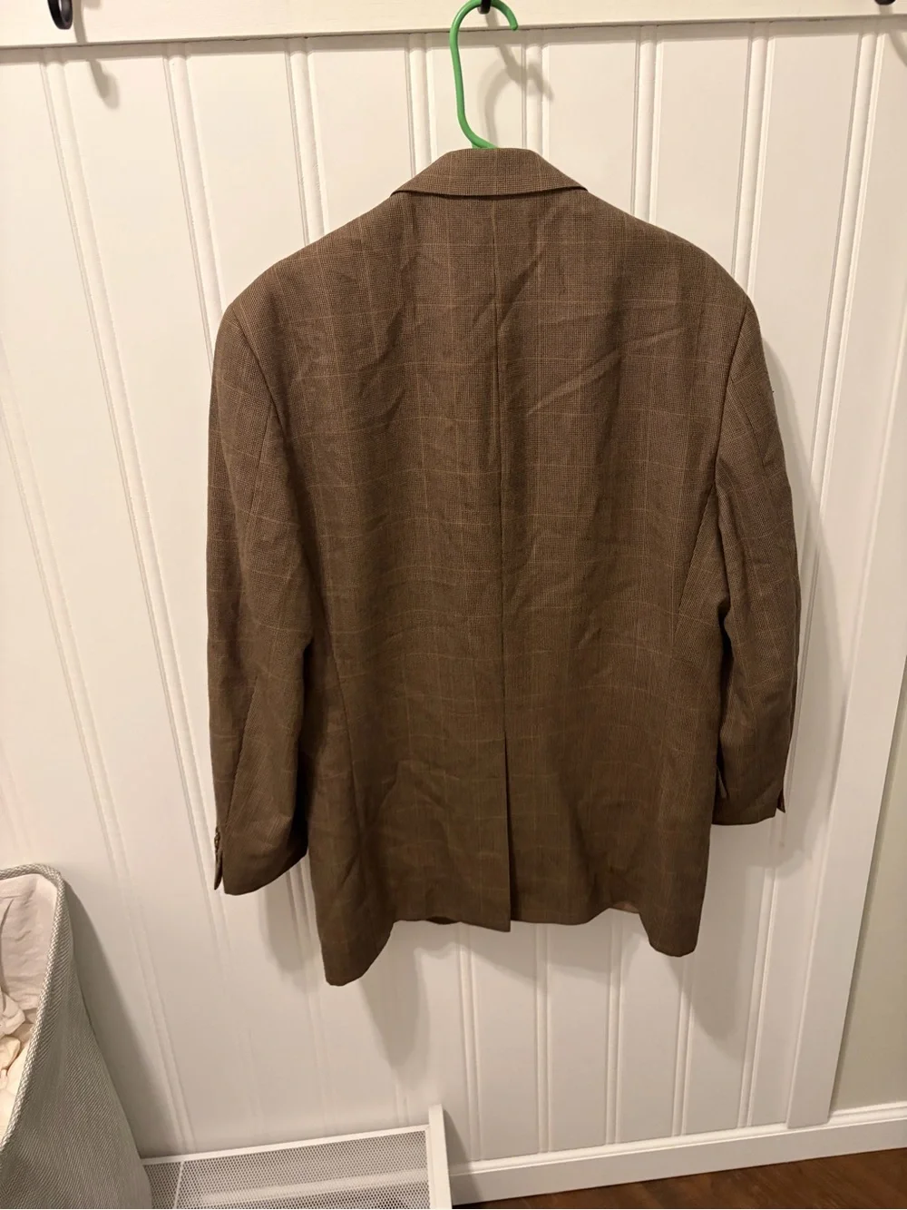 Vintage Brooks Brothers Blazer 41 RG Brown Houndstooth Windowpane Plaid Wool USA